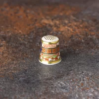 Винтажный английский напёрсток Royal Crown Derby Imari Thimble Ар-деко