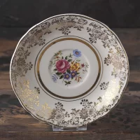 Винтажная английская чайная пара Alfred Meakin Golden Posy Золотой букет