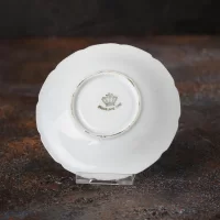 Антикварная кофейная пара с японским сюжетом Porcelaine Fine