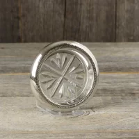 Антикварный костер подставка для бутылки с серебряной окантовкой Rogers Silver Co