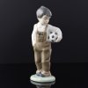 Винтажная фарфоровая статуэтка Испания Lladro NAO 1068 Wanna Play Мальчик Футболист
