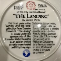 Тарелка винтажная декоративная настенная Фарфор Дикие гуси Птицы Dominion Wings Upon the Wind Landing