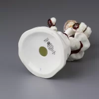 Винтажная фарфоровая статуэтка Англия Royal Worcester Months of the Year December Девочка играет в снежки