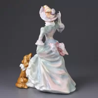 Винтажная фарфоровая статуэтка Англия Royal Doulton 3358 Loyal Friend Дама в шляпке с собакой