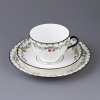 Антикварный английский чайный кофейный сервиз Tuscan Два фарфоровых трио, сахарница и тарелка