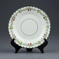 Винтажное фарфоровое чайное трио с цветочной гирляндой Tuscan China RH & SL Plant Англия 1920-е годы
