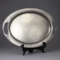 Винтажный английский чайный сет Best English Pewter Hand Hammered Чайник, сахарница, кувшин, поднос