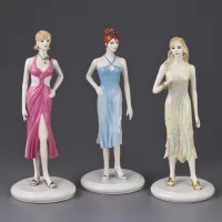 Винтажная фарфоровая статуэтка Девушка Дама Англия Coalport Birthstone Collection October Opal