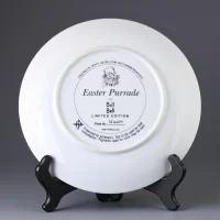 Тарелка винтажная декоративная настенная Фарфор Пасха Franklin Mint Bill Bell Easter Purrade