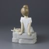Винтажная фарфоровая статуэтка Испания Lladro NAO 1430 Spring Has Come Девочка и птичка