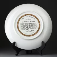 Тарелка винтажная декоративная настенная Фарфор Англия Кошки Danbury Mint Four Seasons Lesley Anne Ivory Cynfascat in Autumn