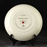 Тарелка винтажная декоративная настенная Англия Паром Канал Веджвуд Wedgwood Danbury Mint Rural Waters Winter Cargo