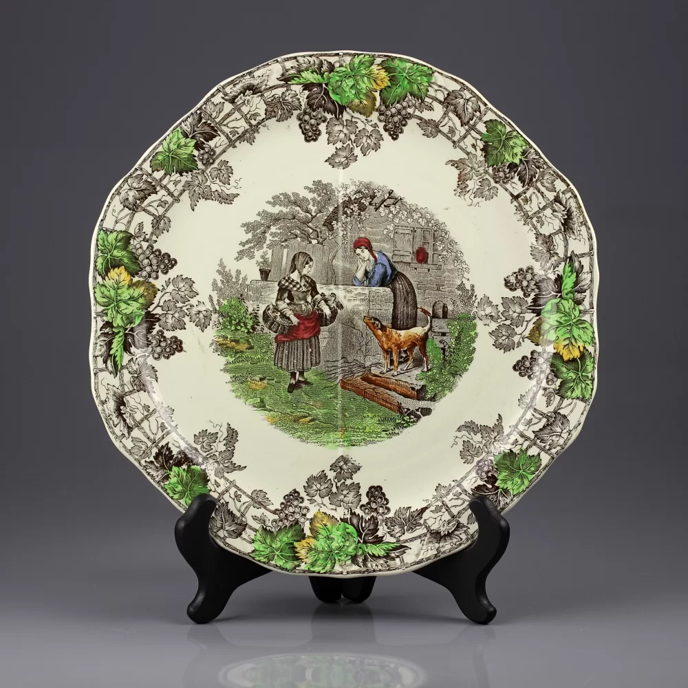 Винтажная английская тарелка для тостов и сэндвичей Spode Copeland Byron Series №1