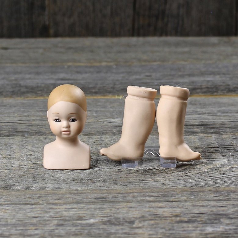 Винтажный английский кукольный бюст и ноги из фарфора Alberon