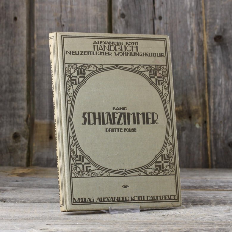 Антикварное издание Band Schlafzimmer Dritte Folge Дизайн и декор спальни 1924 год Alexander Koch