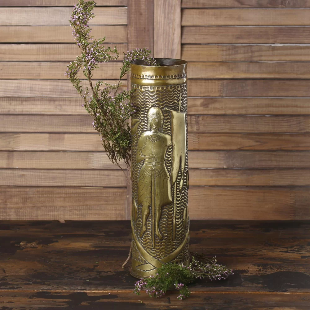 Антикварная английская ваза из гильзы от снаряда времён Первой мировой войны