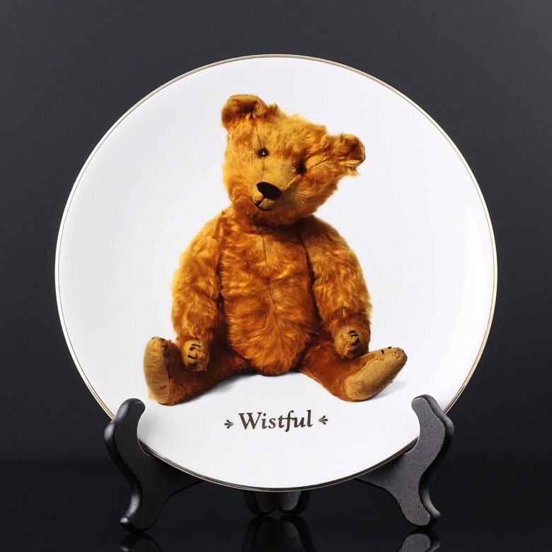 Винтажная декоративная тарелка Royal Worcester Teddy Bear "Wistful" Мишка Тедди "Задумчивый"