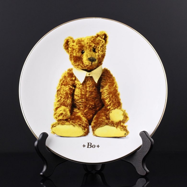 Винтажная декоративная тарелка Royal Worcester Teddy Bear "Bo" Мишка Тедди