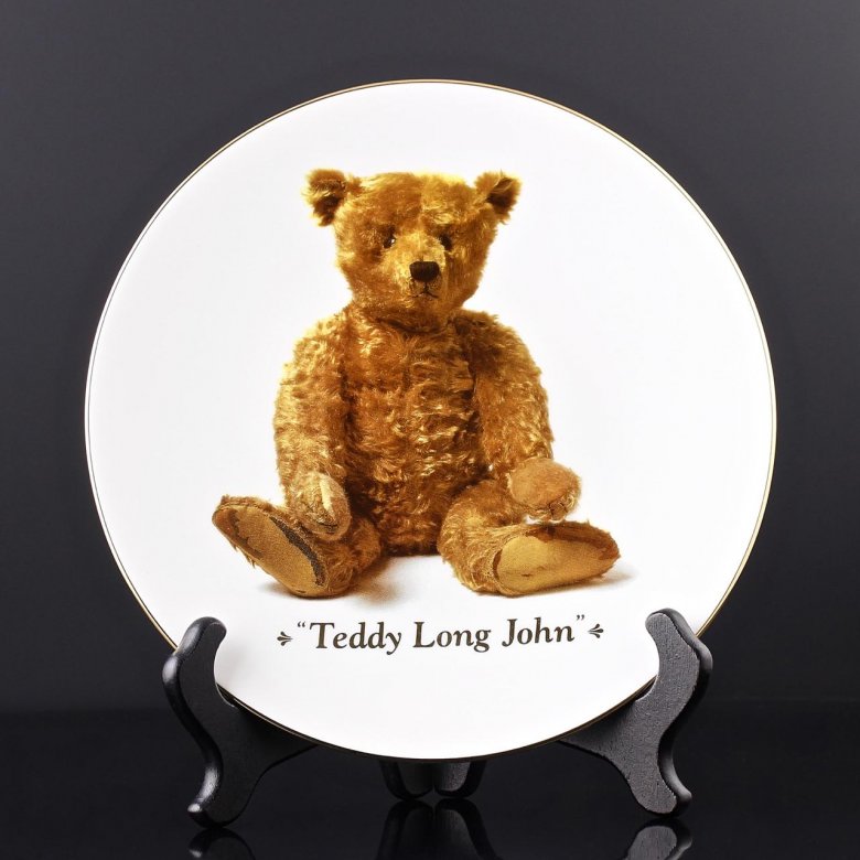 Винтажная декоративная тарелка Royal Worcester Teddy Bear "Teddy Long John" Мишка Тедди "Тедди Лонг Джон"