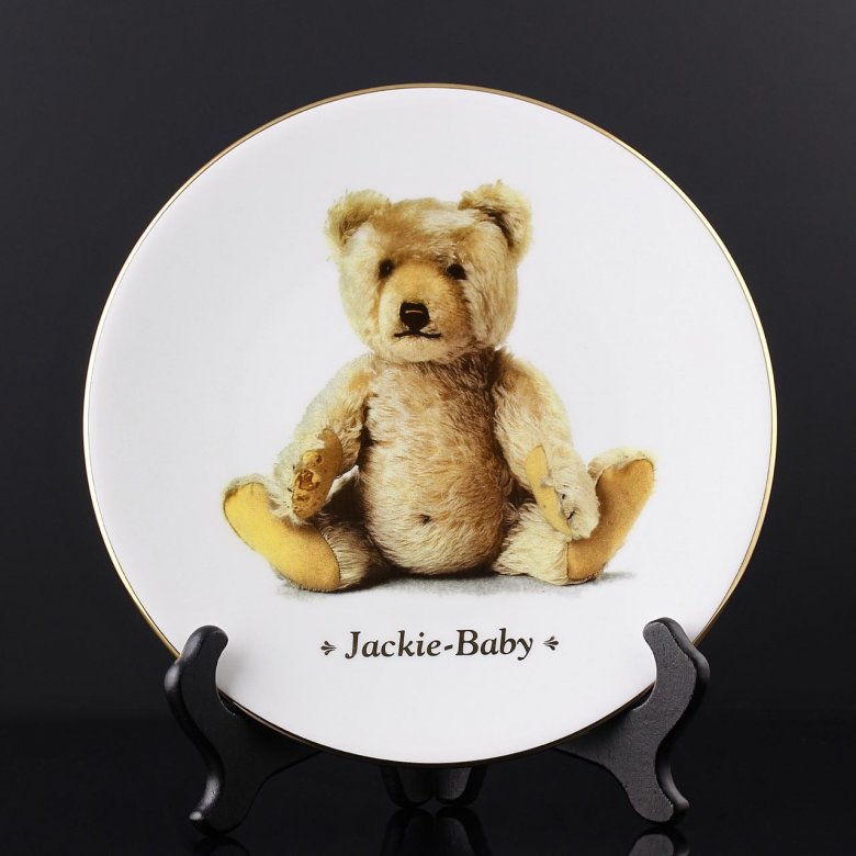 Винтажная декоративная тарелка Royal Worcester Teddy Bear "Jackie-Baby" Мишка Тедди "Малыш Джеки"