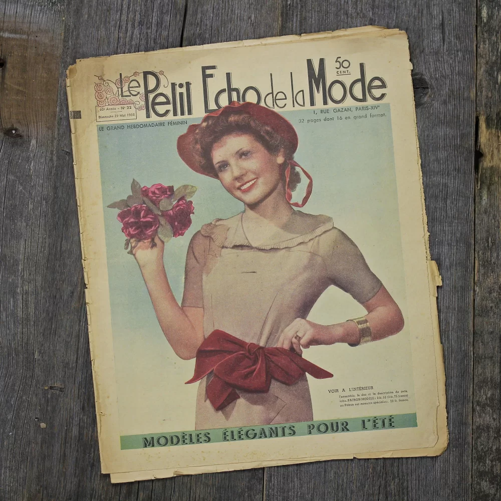 Антикварный французский журнал мод "Le Petit Echo de la Mode" Dimanche 29 Mai 1938