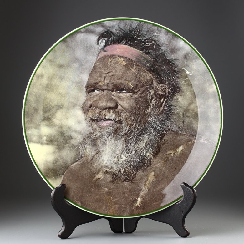 Тарелка винтажная декоративная настенная Англия Австралийский абориген Royal Doulton Australian Aborigine