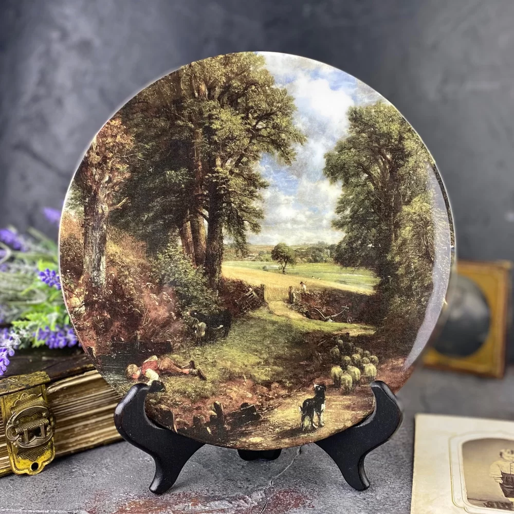 Тарелка винтажная декоративная настенная Фарфор Англия Кукурузное поле Royal Doulton Constable Country Cornfield