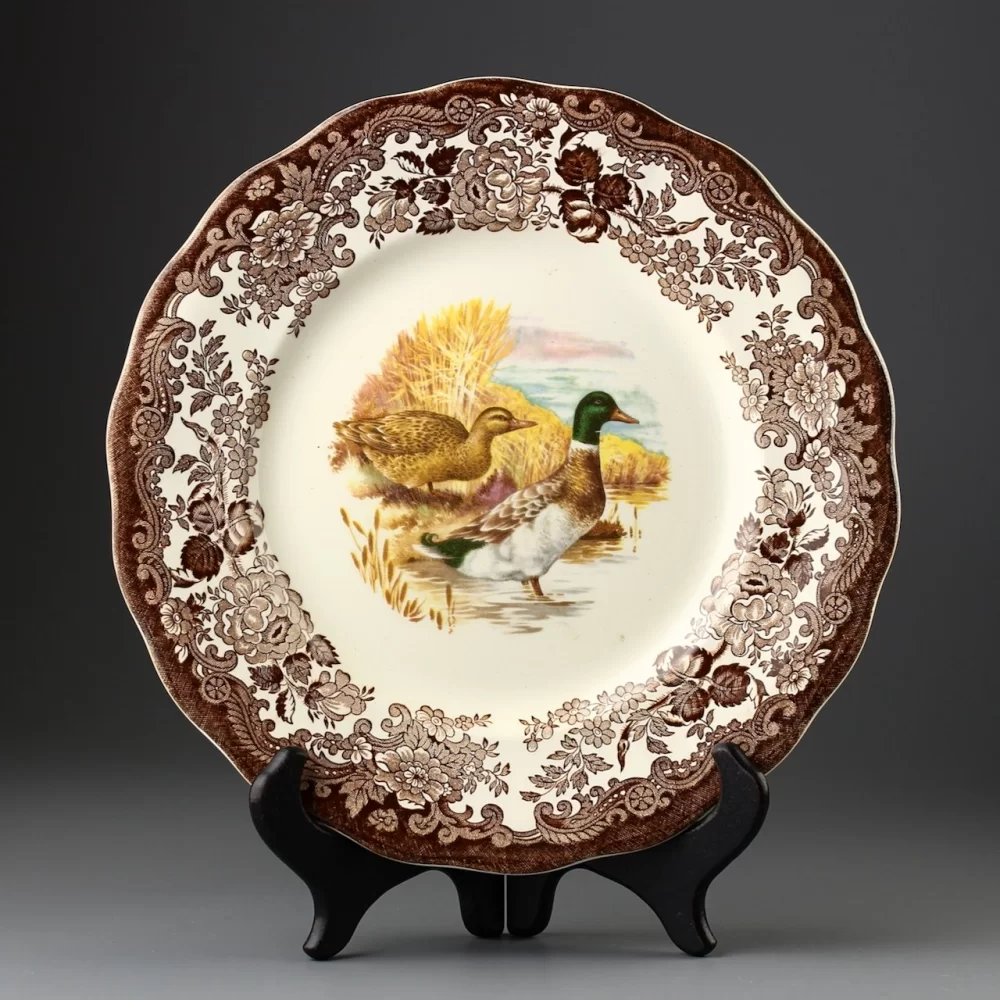 Винтажная английская тарелка Утки Птицы Royal Worcester Palissy Game Series