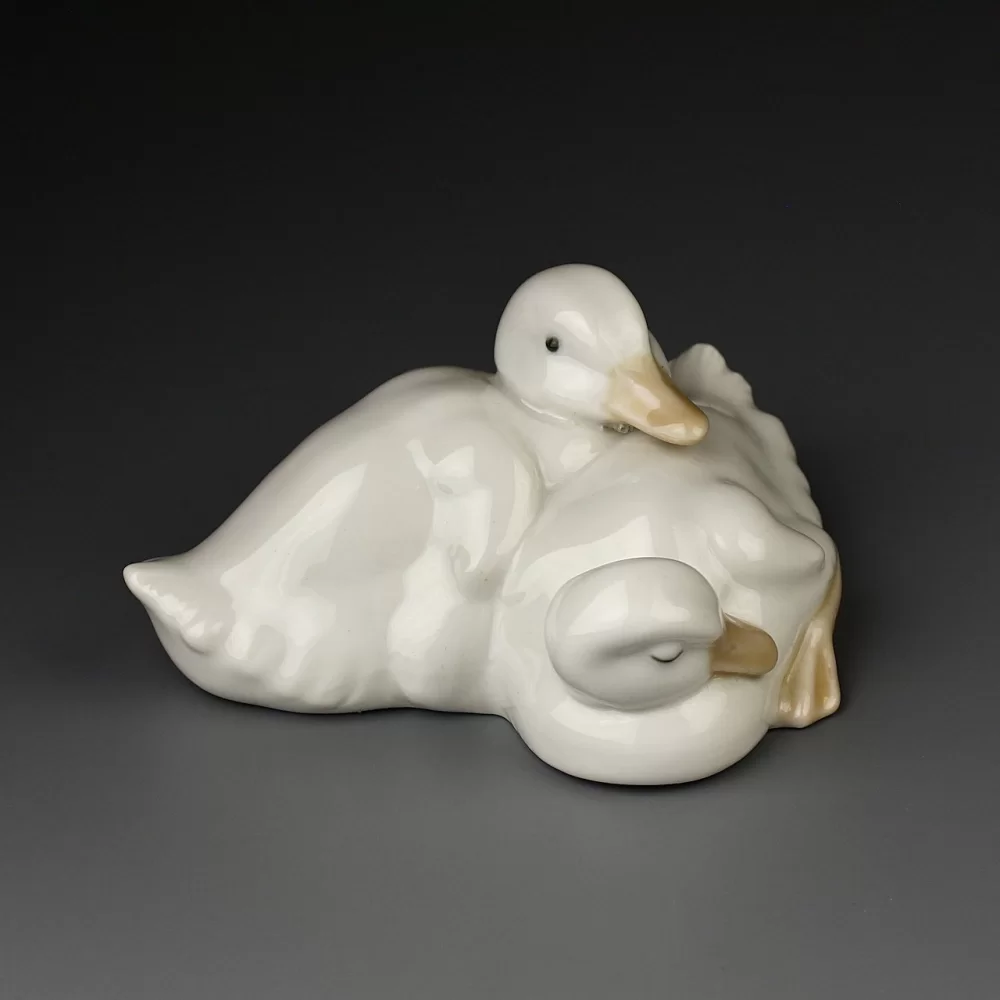 Винтажная фарфоровая статуэтка Испания Lladro NAO Two Ducks Две утки