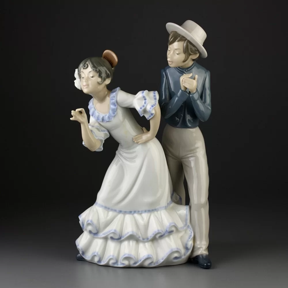 Винтажная фарфоровая статуэтка Цыганский ансамбль Танец Lladro NAO Gipsy Group