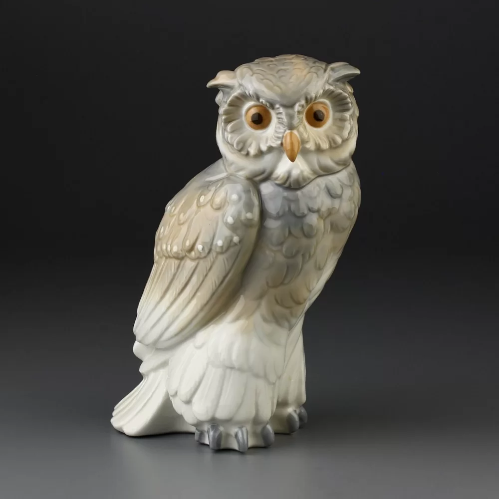 Винтажная фарфоровая статуэтка Филин Сова Lladro NAO Eagle Owl