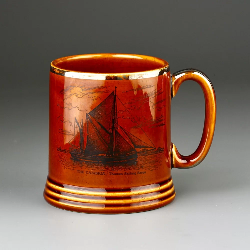Винтажная английская кружка Lord Nelson The Cambria, Thames Sailing Barge The Maritime Trust