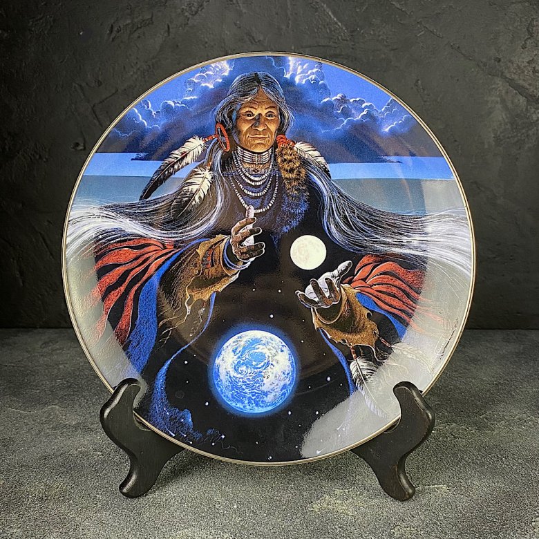 Винтажная декоративная тарелка Franklin Mint Royal Doulton “Spirit of the Universe” Дух вселенной