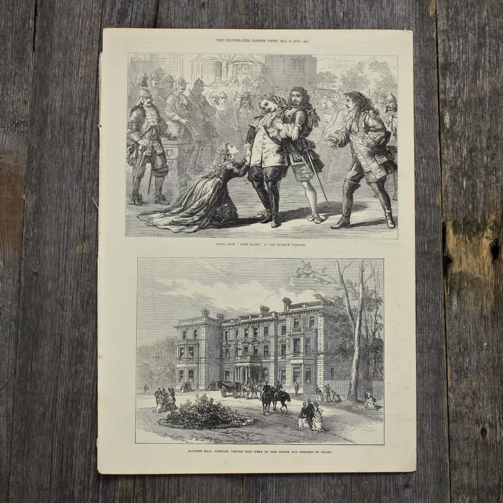Антикварная иллюстрация The Illustrated London News Highland dancing at the crystal palace