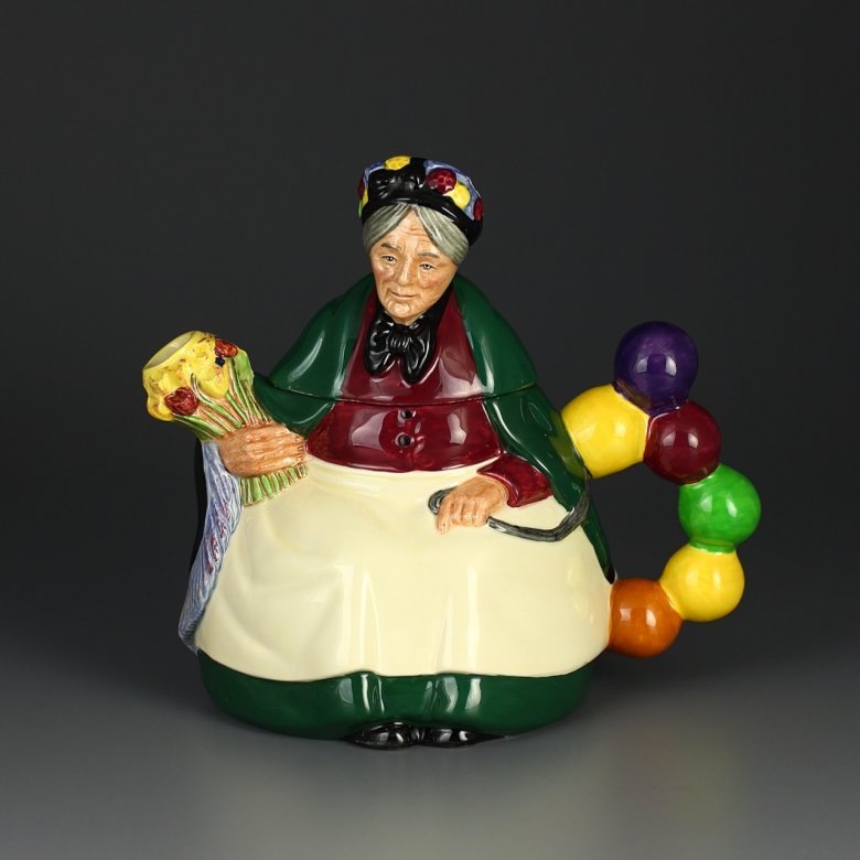 Винтажный английский чайник Royal Doulton "Old Ballon Seller" Продавец воздушных шаров