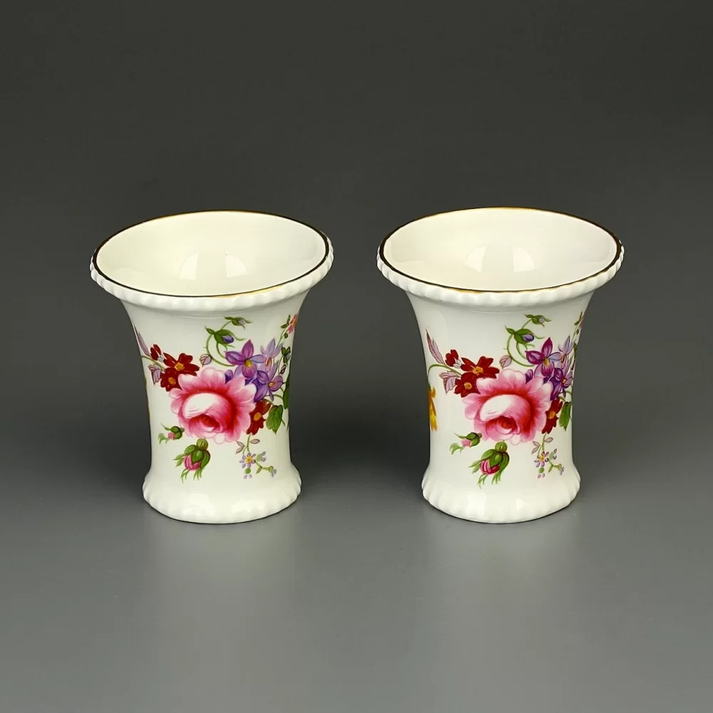 Винтажные английские вазочки пашотницы Royal Crown Derby Букет Дерби Derby Posies