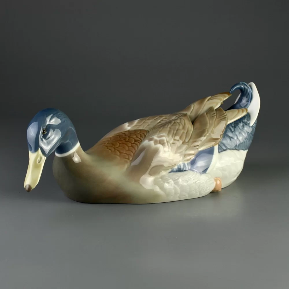 Винтажная фарфоровая статуэтка Испания Lladro 5288 Mallard Duck Утка кряква