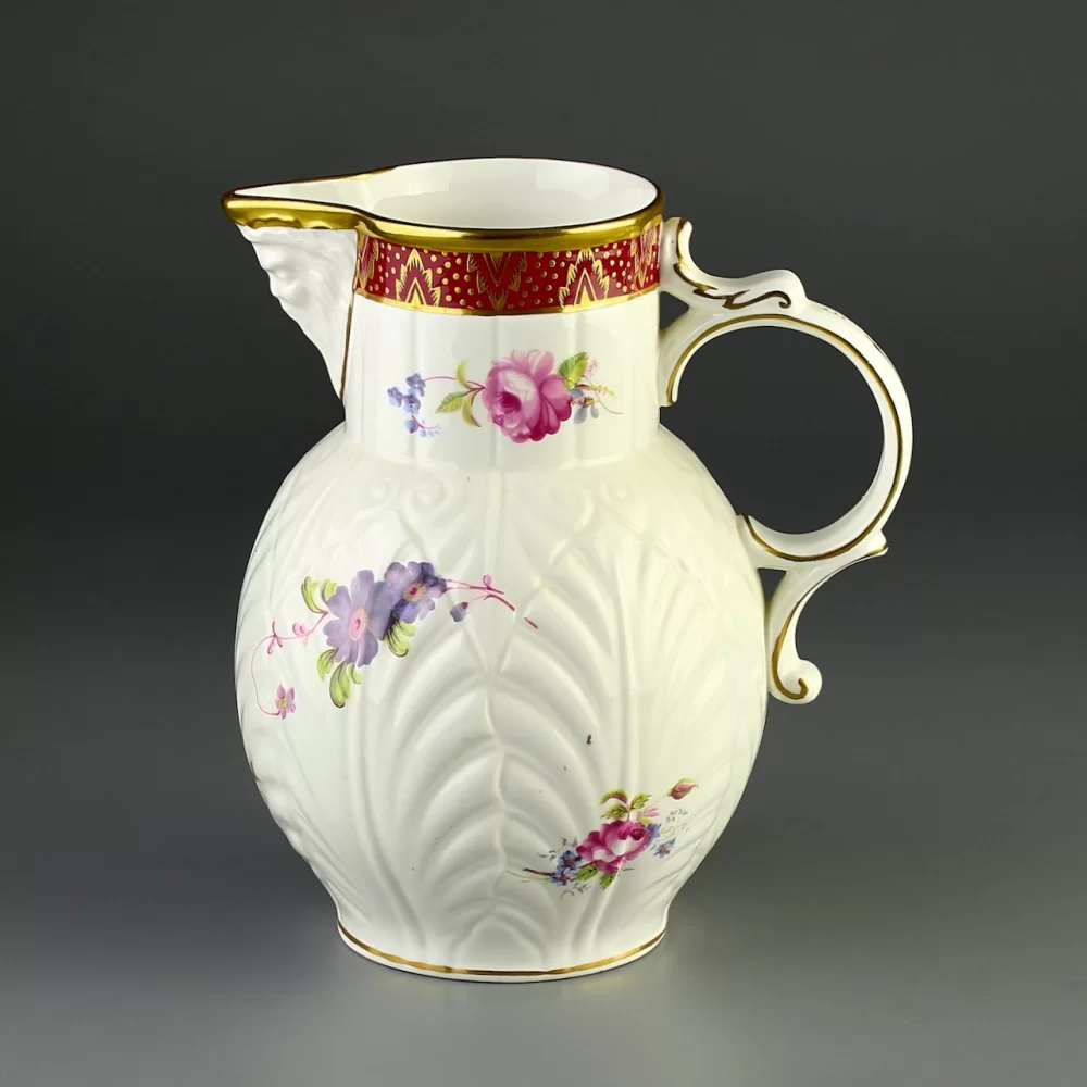 Винтажный английский кувшин Coalport Caughley Mask-Head Jug 1799 Голова-маска мужчины с бородой