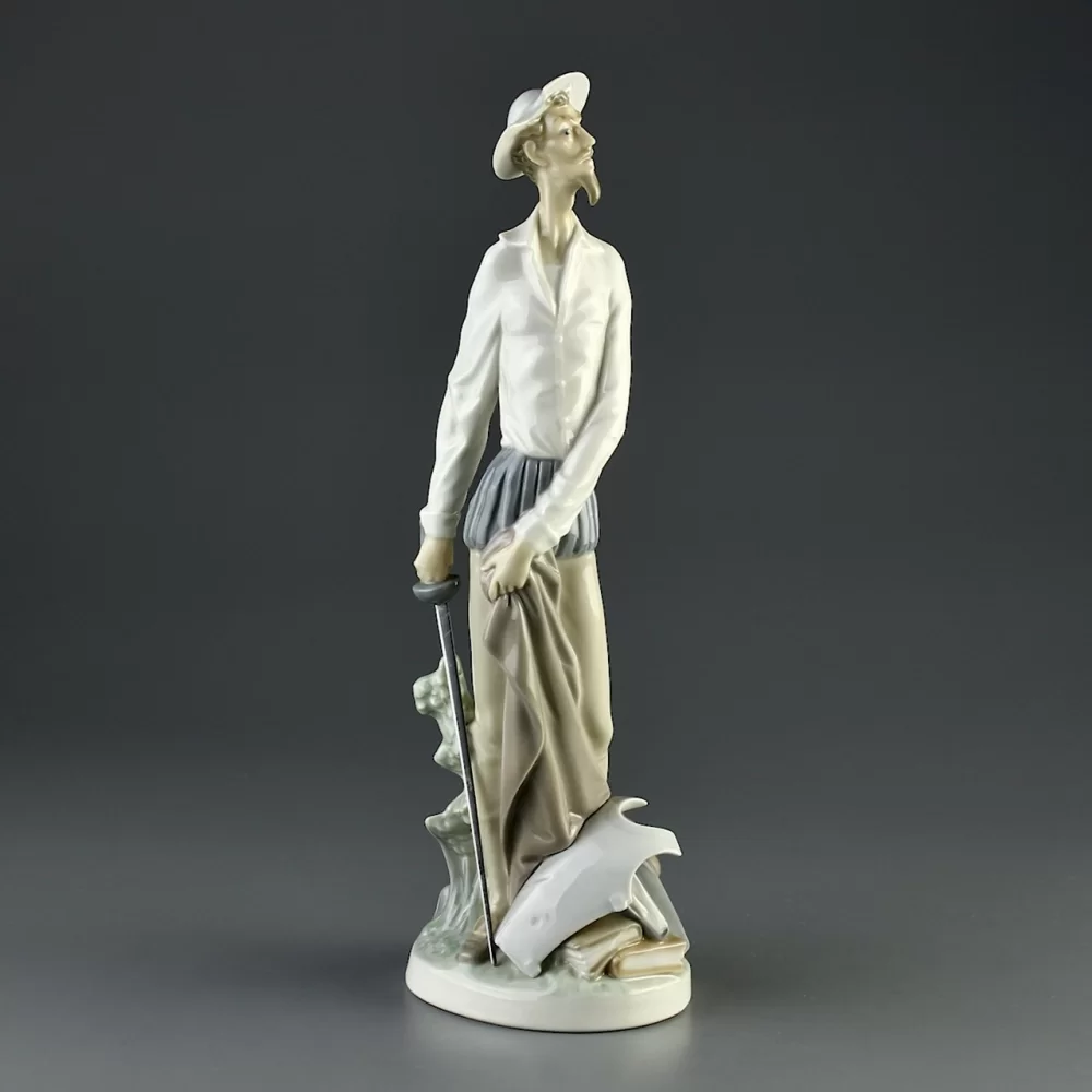 Винтажная фарфоровая статуэтка Дон Кихот Lladro 4854 Quixote Standing Up