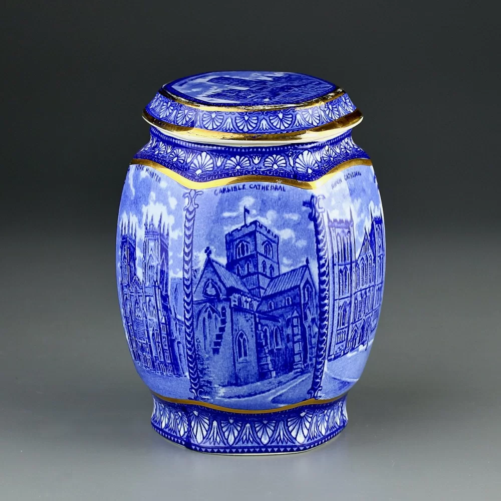 Винтажная английская чайница имбирница Соборы Англии Wade Potteries Ringtons