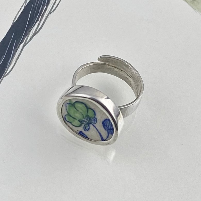 Серебряное кольцо ручной работы Masons безразмерное в единственном экземпляре