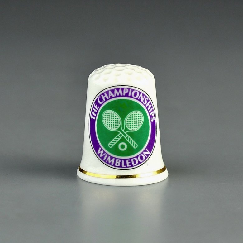 Винтажный фарфоровый напёрсток Уимблдонский турнир Теннис Championships Wimbledon Sights of Britain Sampsons