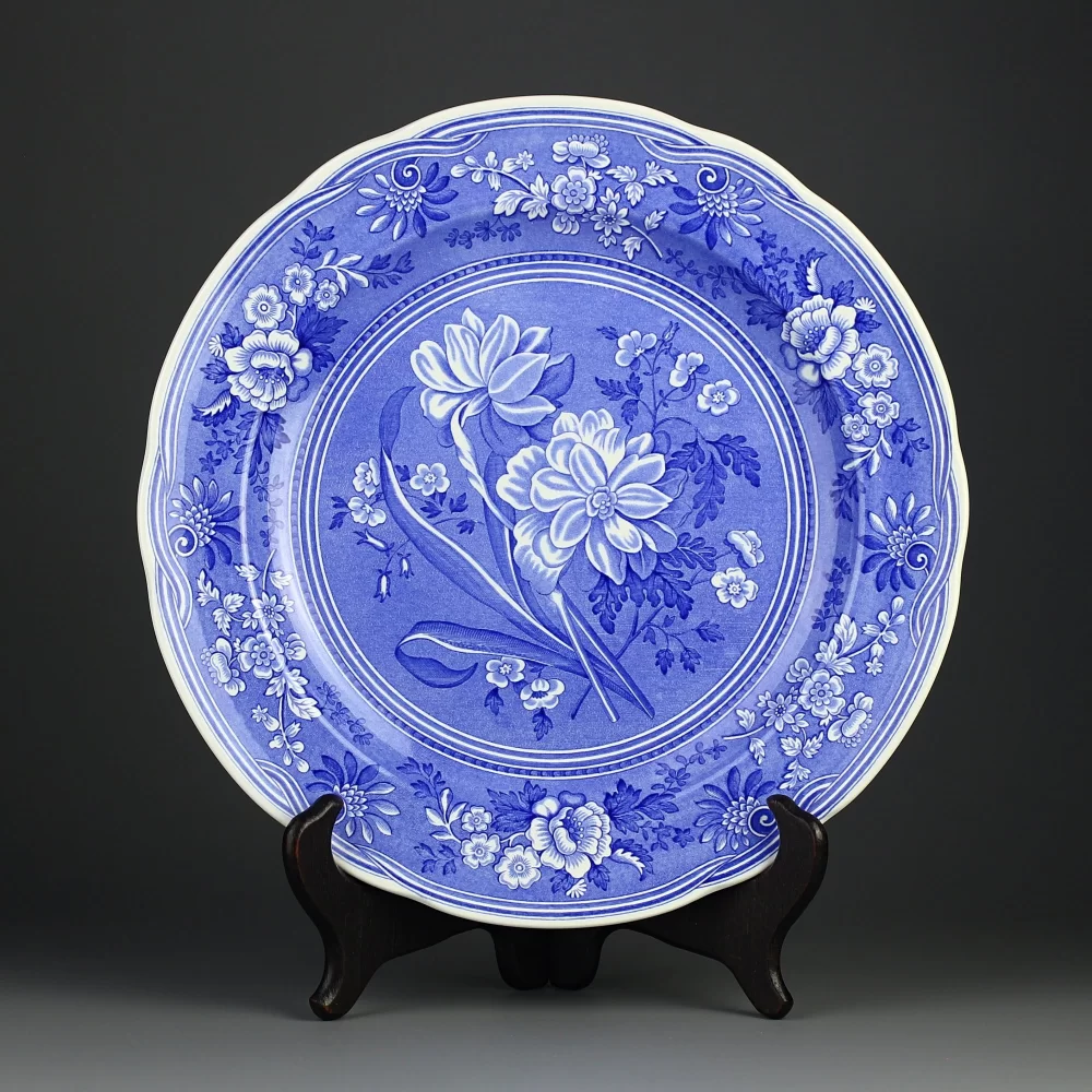 Тарелка винтажная декоративная настенная Англия Цветы Spode Botanical First Introduced c.1820