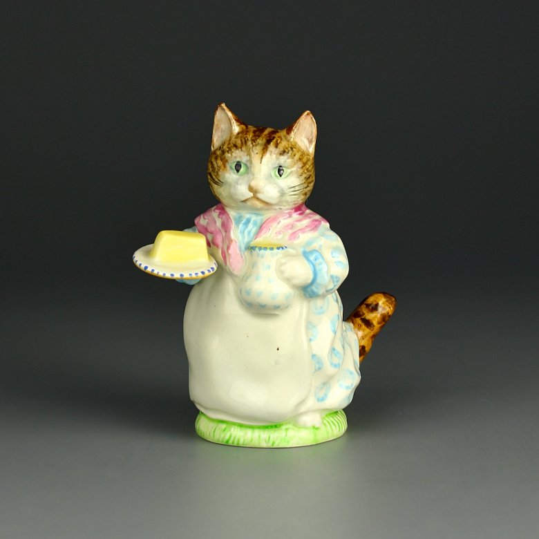Винтажная статуэтка Кошка с кувшином Англия Beatrix Potter Beswick Ribby