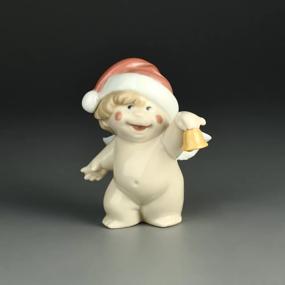 Винтажная фарфоровая статуэтка Ангел Испания NAO Lladro 5058 Cheeky Santa
