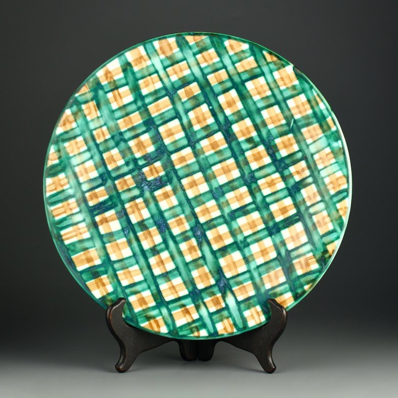 Винтажная тарелка Robert Picault Робер Пико Керамика с ручной росписью 29,3 см