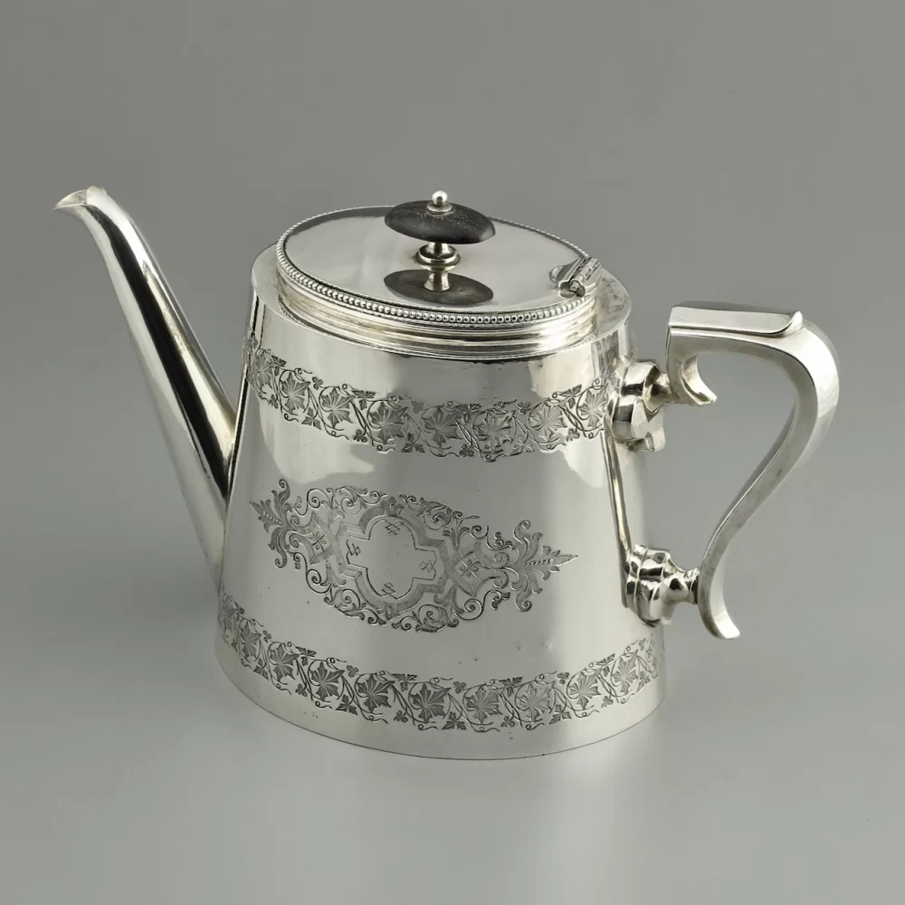 Антикварный английский чайник с серебряным покрытием W. M. Still & Sons