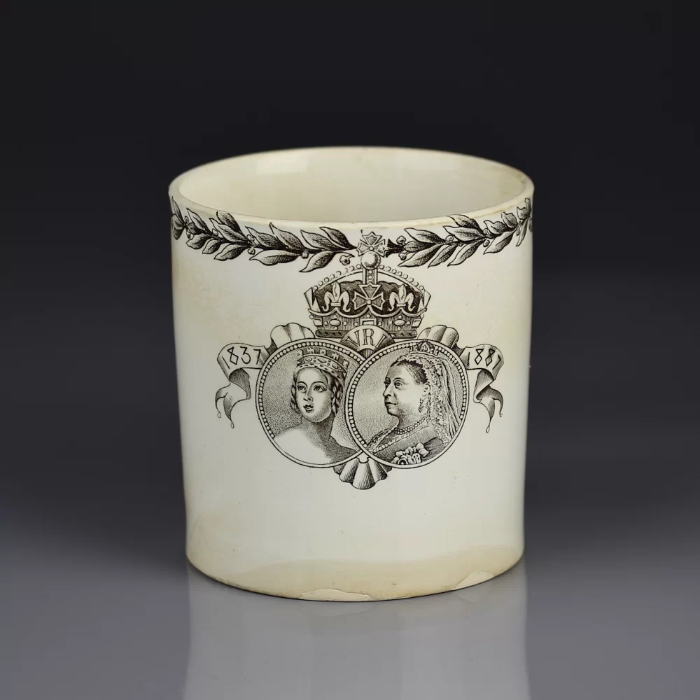 Антикварная английская кружка Королева Виктория 1837-1887 Doulton & Co Burslem