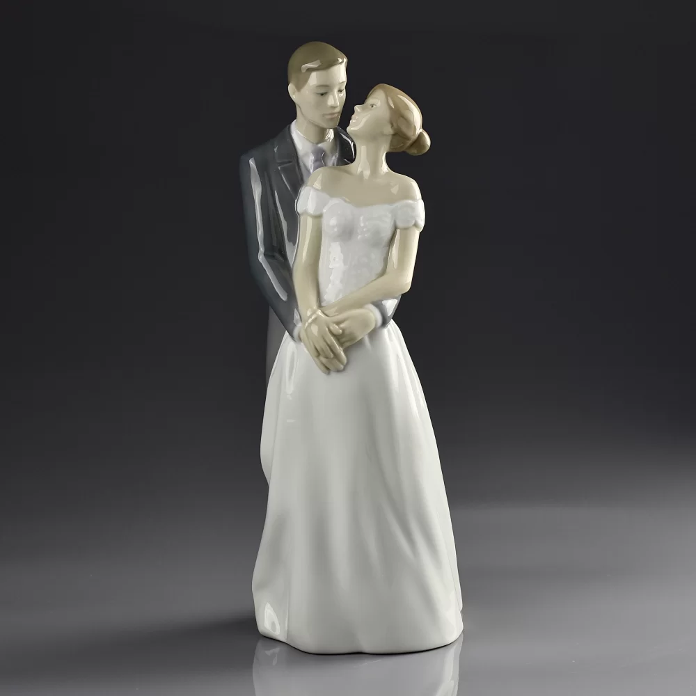 Винтажная фарфоровая статуэтка Свадьба Жених Невеста NAO Lladro Unforgettable Day