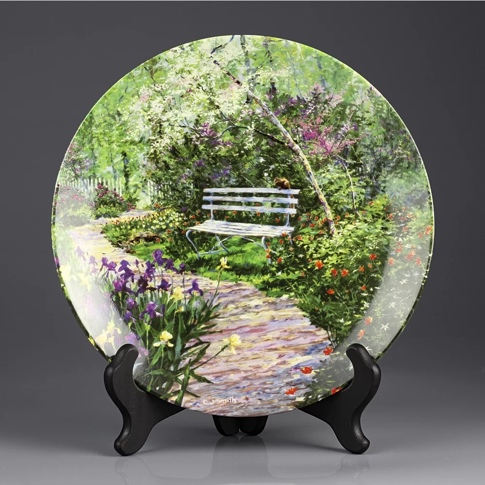 Тарелка винтажная фарфоровая настенная декоративная Цветы Сад George Woodland Garden
